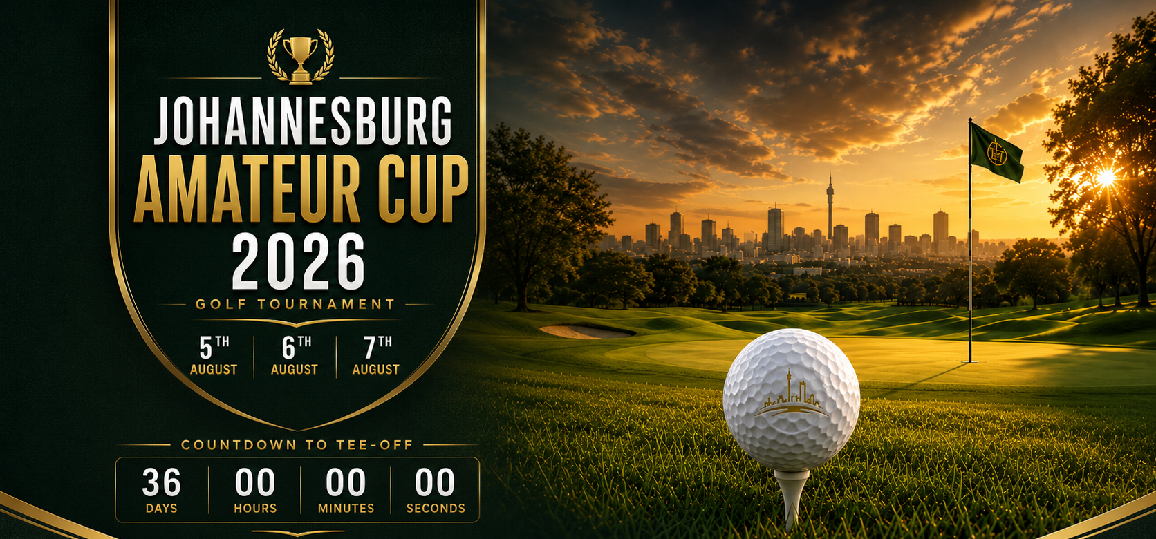 Johannesburg Amateur Cup 2026, 5, 6 & 7 August · Johannesburg, South Africa